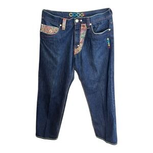 Vintage Coogi Jeans Mens 36x34 Emroidered Denim Spellout Hip Hop Streetwear Y2K